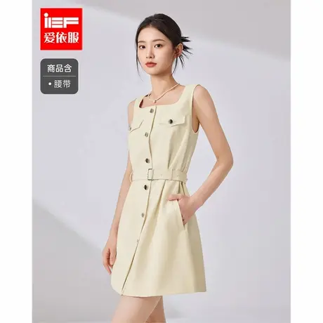 IEF/爱依服小裙子2025夏季新款法式简约气质感通勤风显瘦背心裙图片