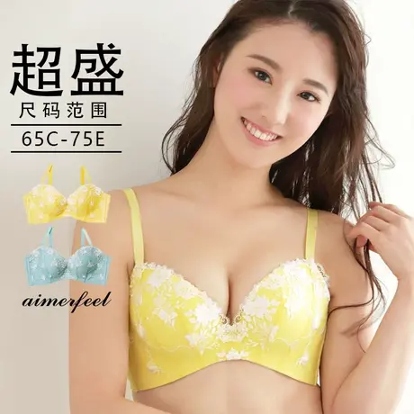 性感文胸蕾丝有钢圈收副乳小胸聚拢透气日系女调整型薄内衣176413图片