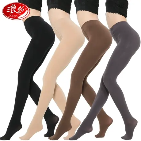 浪莎打底袜秋冬2200D双层加厚保暖连裤袜丝袜女薄绒防勾丝美腿袜图片