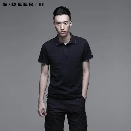 【上新】sdeerhe圣迪奥专柜正品男装夏装纯色短袖POLOT恤3270142商品大图