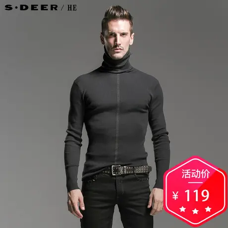 sdeerhe【惠】圣迪奥休闲高领基本款男士针织衫H14473556图片