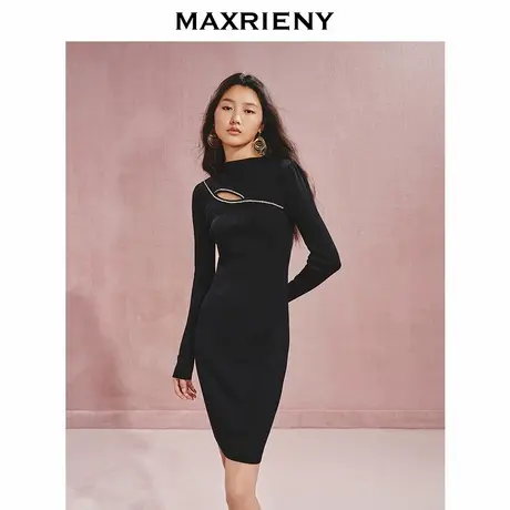 【奥莱】MAXRIENY收腰X型奢链连衣裙图片
