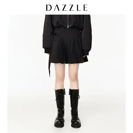 【七七酱专享】DAZZLE地素奥莱 甜酷机能风运动JK百褶半身裙女2E1图片