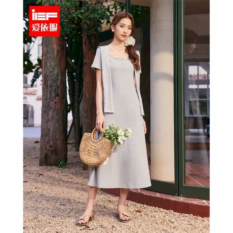 IEF/爱依服连衣裙2025春季新款韩版简约休闲小女人气质连衣长裙图片