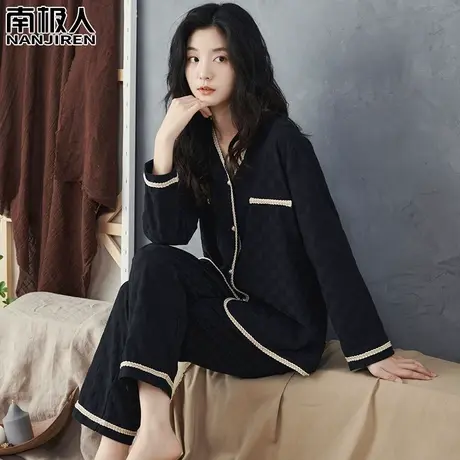 睡衣春秋款女 纯棉 女士冬季长袖小香风家居服女款2023新款秋冬款商品大图
