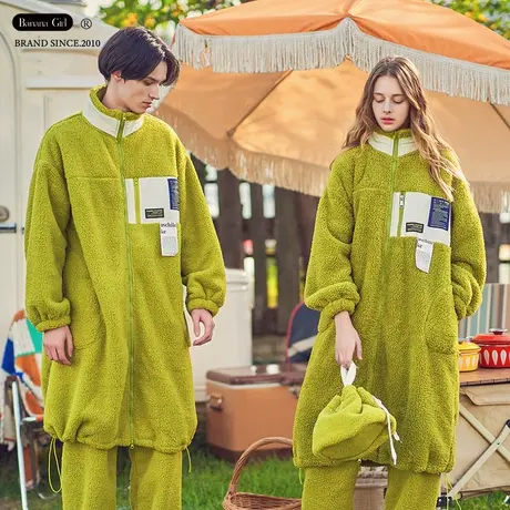 Bananagirl睡袍冬款情侣浴袍家居服睡衣女珊瑚绒睡袍长款大码睡衣图片