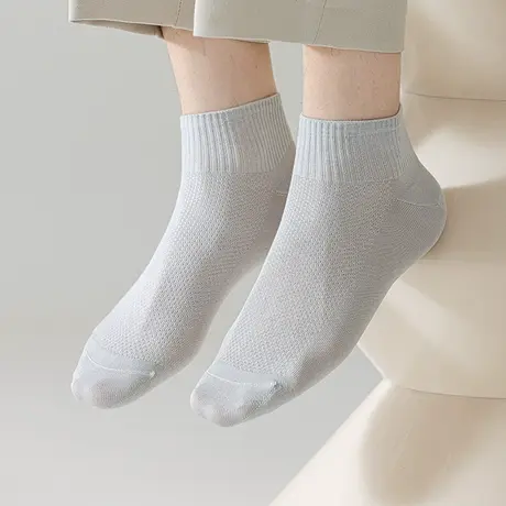2025新款袜子男款纯棉防臭夏季薄款短袜中筒全棉春秋款短筒棉袜图片