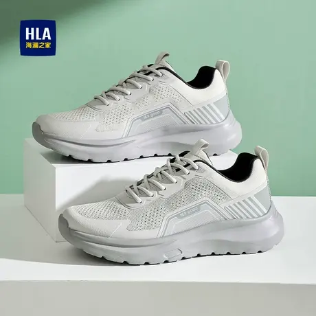 HLA/海澜之家男鞋新款夏季轻质透气休闲鞋潮流厚底百搭跑步运动鞋图片