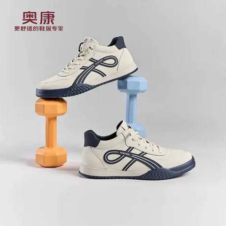 奥康 男鞋2025秋季新款日常百搭德训鞋免系带阿甘休闲鞋门店发货图片