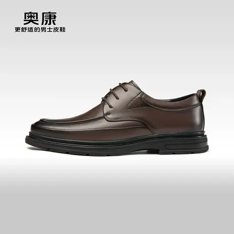 奥康男鞋2023秋季新款时尚商务正装皮鞋男真皮系带耐磨通勤德比鞋商品大图