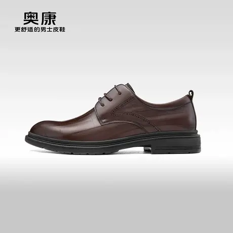 AOKANG奥康2024秋季新款商务正装德比皮鞋男压花上班通勤鞋结婚鞋商品大图