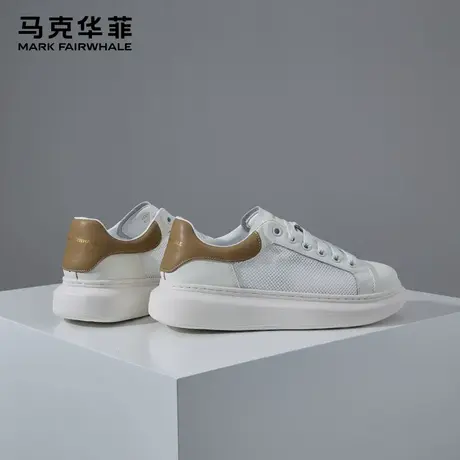 马克华菲小白鞋男夏季透气镂空网面薄款2025新款潮流休闲运动板鞋图片