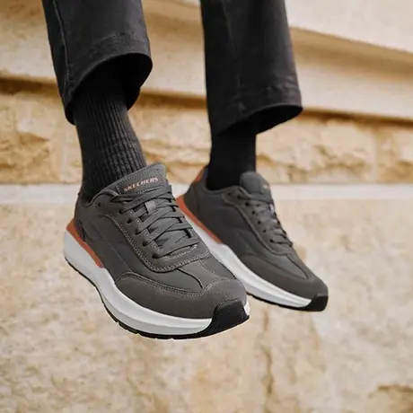 Skechers斯凯奇夏季男鞋休闲鞋运动鞋高回弹跑步鞋复古百搭阿甘鞋图片