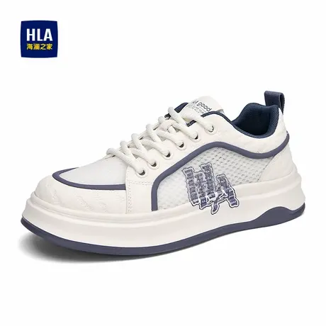 HLA/海澜之家男鞋新款透气轻质板鞋时尚厚底百搭增高休闲鞋运动鞋图片