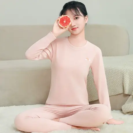 女大童儿童秋衣秋裤套装少女保暖内衣打底棉毛衫初中高中学生冬季图片