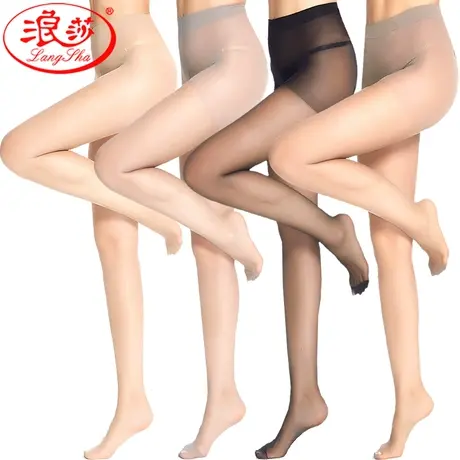 浪莎6双丝袜女薄款夏天连裤袜春秋防勾丝光腿肉色隐形超紧丝袜子图片