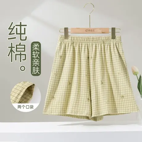 顶瓜瓜睡裤女纯棉短裤夏季薄款100%棉可外穿沙滩裤25年新品家居裤图片