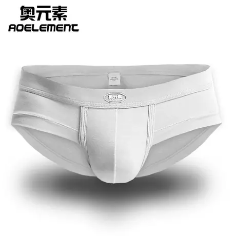 奥元素男士内裤U凸莫代尔三角裤男性感囊袋运动吸汗透气中腰短裤图片