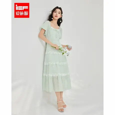 IEF/爱依服连衣裙2025夏季新款法式浪漫温柔淑女气质通勤连衣长裙图片