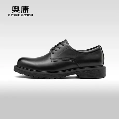 AOKANG奥康2024春季新款商务正装德比鞋男士结婚鞋真皮系带厚底鞋图片