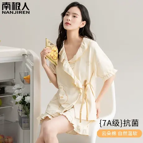 睡衣夏季女款2024新款夏天纯棉夏款女士短袖套装颜值家居服春秋款商品大图