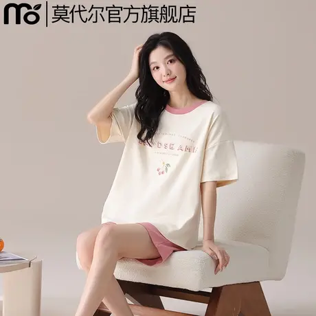 2025新款睡衣女夏季纯棉短袖休闲甜美可爱可外穿卡通家居服套装图片
