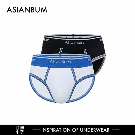 【拍3件69】Asianbum棉质健康舒适中低腰简约撞色时尚性感三角裤图片