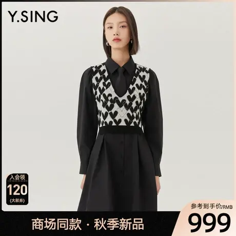 【商场同款】Y.SING衣香丽影2023秋季新款拼接连衣裙YLY62307209图片