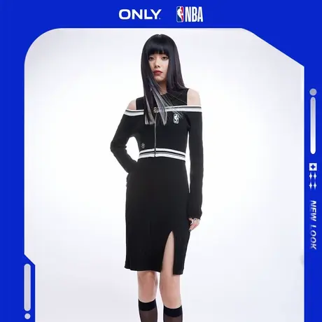[ONLY奥莱]冬季新款NBA联名款开叉修身套装针织连衣裙女图片