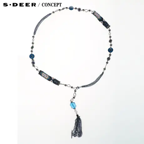 【新品】sdeer圣迪奥专柜正品女装民族彩色绣花腰链S144843C7图片