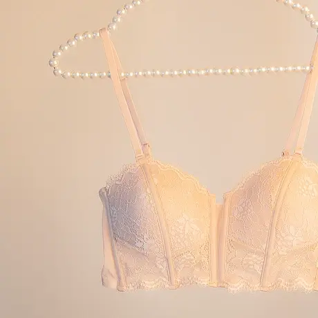 【青仓】性感蕾丝内衣女情调聚拢收副乳文胸套装薄款黑色胸罩内裤图片