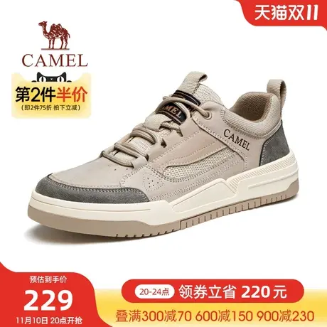 骆驼男鞋2023秋季新款时尚休闲低帮运动厚底复古潮流板鞋图片