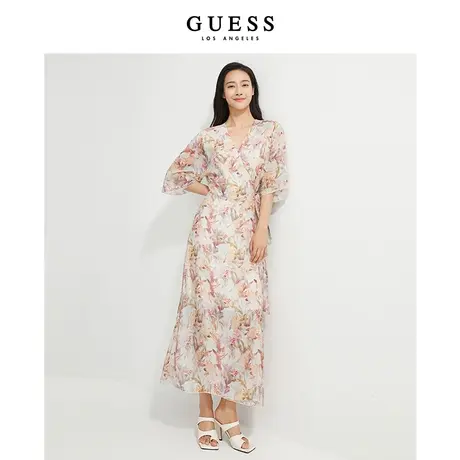 GUESS 女士自然园艺碎花连衣裙-W2YK38WEPQ0图片
