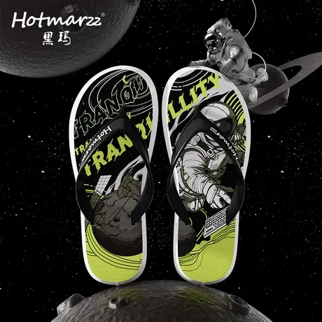 hotmarzz/黑玛男士拖鞋人字拖新款旅游防滑外穿夹脚海边沙滩凉鞋图片