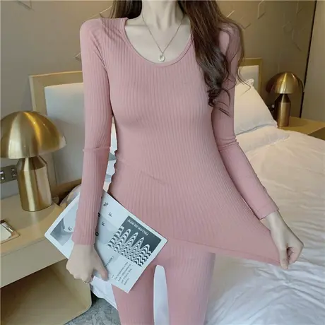 2024新款女士保暖内衣套装无痕加绒打底衫秋衣裤打底裤秋裤秋冬季商品大图