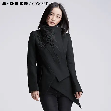 sdeer圣迪奥素朴古典绣花短款外套S16482225图片