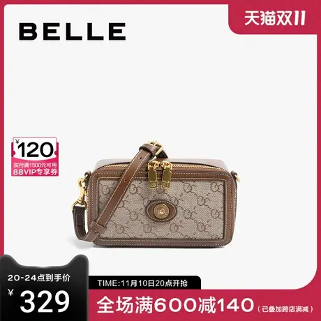 百丽复古小方包女包包2023新款精致高级感设计单肩斜挎包X6628BX3图片