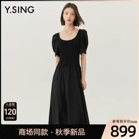【商场同款】Y.SING衣香丽影2023秋季新款黑色连衣裙YLY61307201图片