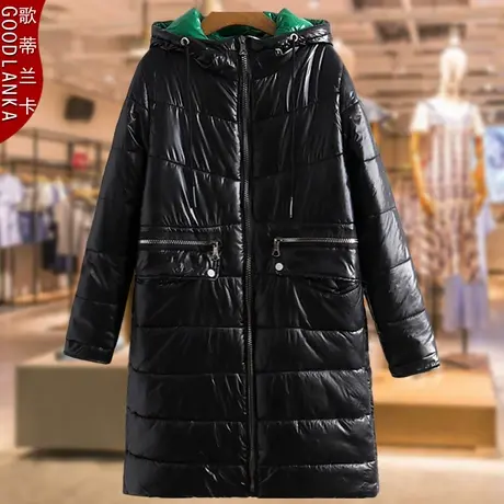 加肥加大码女装棉服250斤中年40岁年轻气质妈妈冬装长款过膝棉衣商品大图