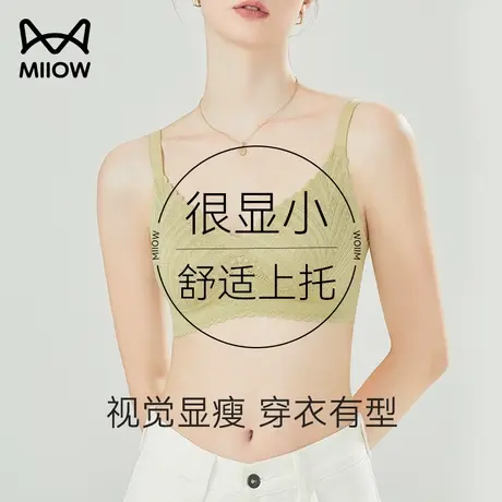 猫人内衣女大胸显小蕾丝夏薄款防下垂收副乳上托无痕无钢圈文胸罩图片