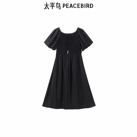 【呼呼严选专享】太平鸟气质系带连衣裙A1FAE2531图片