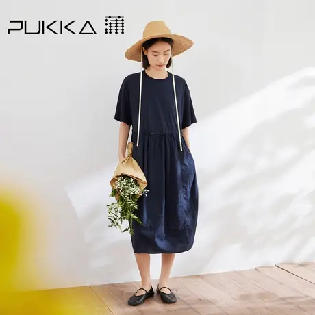 蒲PUKKA 拼接连衣裙女夏季新品山系超轻速干通勤日常裙子图片