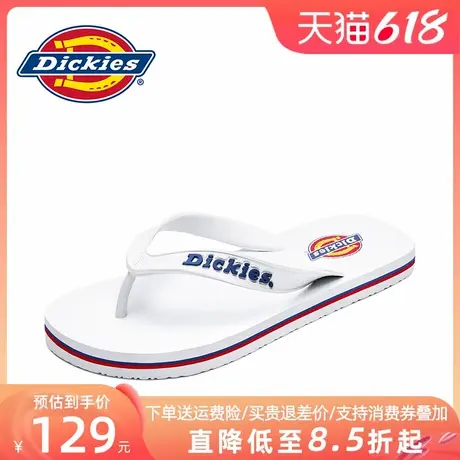 Dickies人字拖男2025夏季新款拖鞋外穿踩屎感潮牌耐磨防滑沙滩鞋图片