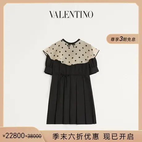 [季末优惠]华伦天奴VALENTINO女士山东绸连衣裙图片