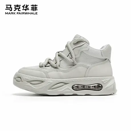 马克华菲高帮男鞋冬季加绒棉鞋2025新款运动情侣鞋子女休闲雪地靴图片