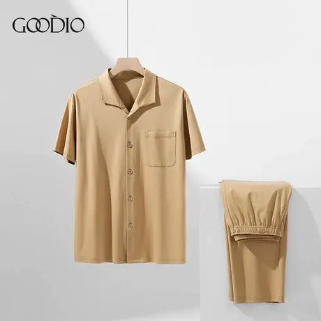 歌帝【直播专享】开衫男短袖家居套装 GDB0311图片