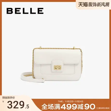 百丽包包女士2024新款时尚简约质感链条单肩斜挎包小方包X9167CX3图片