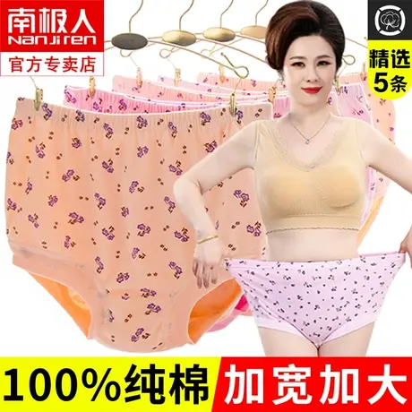 老年人内裤女奶奶纯棉短裤女士中老年全棉女内裤妈妈老太太底裤头图片