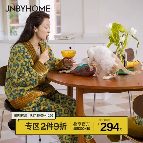【厚实米泡绒家居服】JNBYHOME江南布衣秋冬长袖睡衣套装外穿情侣图片