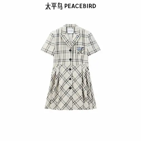 【呼呼严选专享】太平鸟格纹西装连衣裙A1FAE2340图片